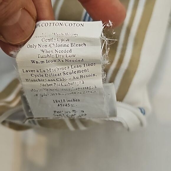 - 2 Pottery barn striped/gray pillow cases - Picture 9 of 12